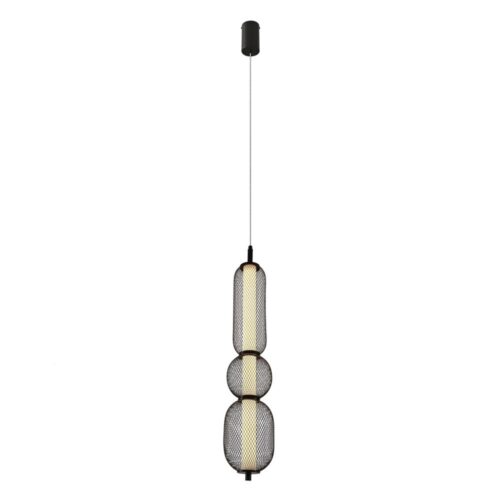 PUMA stiepļu piekaramā lampa ar pagarinātu abažūru 14 x 71 cm – dizaina viesistabas apgaismojums LED 3000K