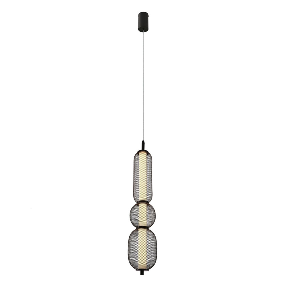 PUMA stiepļu piekaramā lampa ar pagarinātu abažūru 14 x 71 cm - dizaina viesistabas apgaismojums LED 3000K