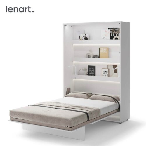 Bed Concept BC-01 – vertikāla pie sienas stiprināma gulta 140 – balta