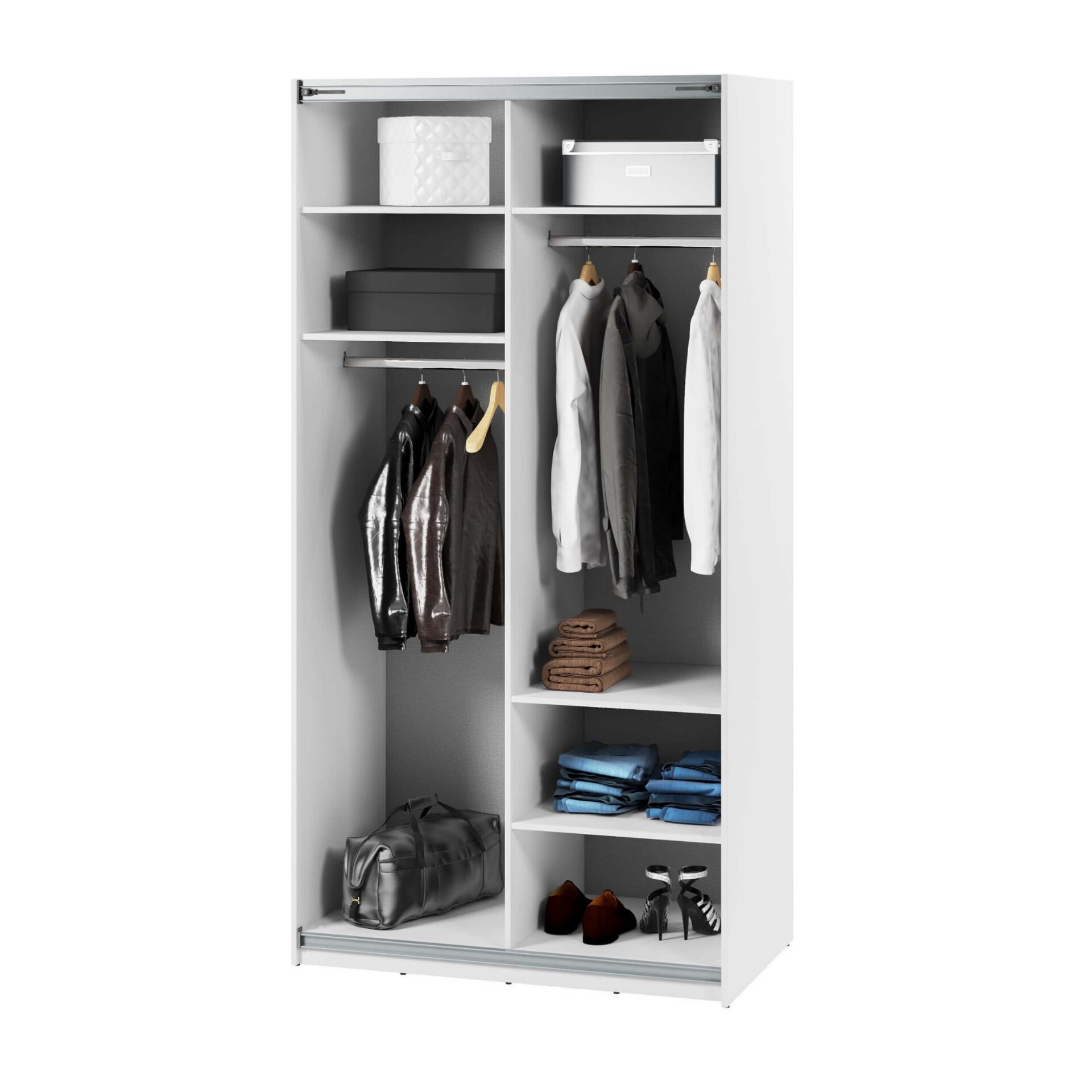 Bīdāms skapis ar spoguli MAXI MX-01 | 120 | Balts — изображение 3