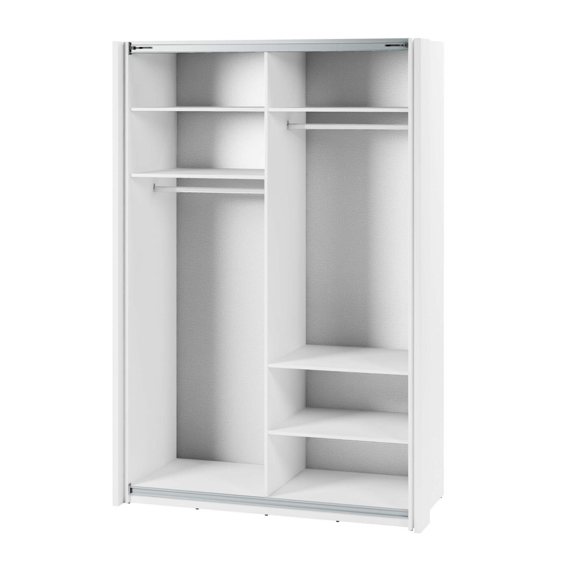 Bīdāms skapis ar spoguli MAXI MX-02 | 150 | Balts — 5 attēls