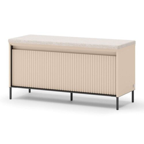 TREND TG-05 1K apavu skapis ar sēdekli | LED apgaismojums | bēša, melna