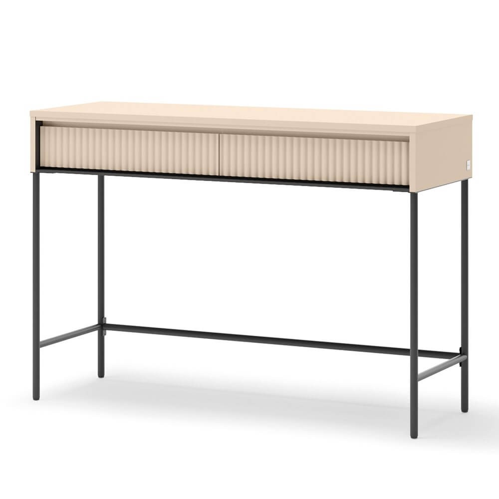 TREND TS-09 2S kosmētikas galdiņš ar atvilktnēm | LED apgaismojums | bēša, melna