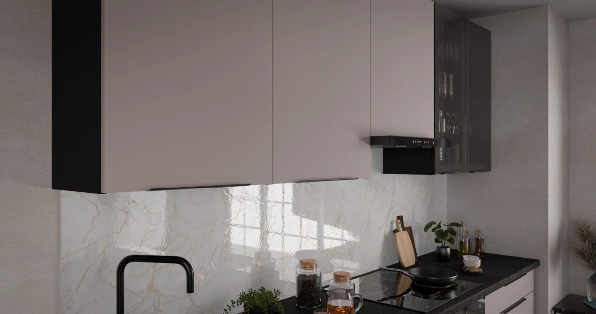 Arona virtuves komplekts ar vitrīnu, virtuve 260 cm — 6 attēls