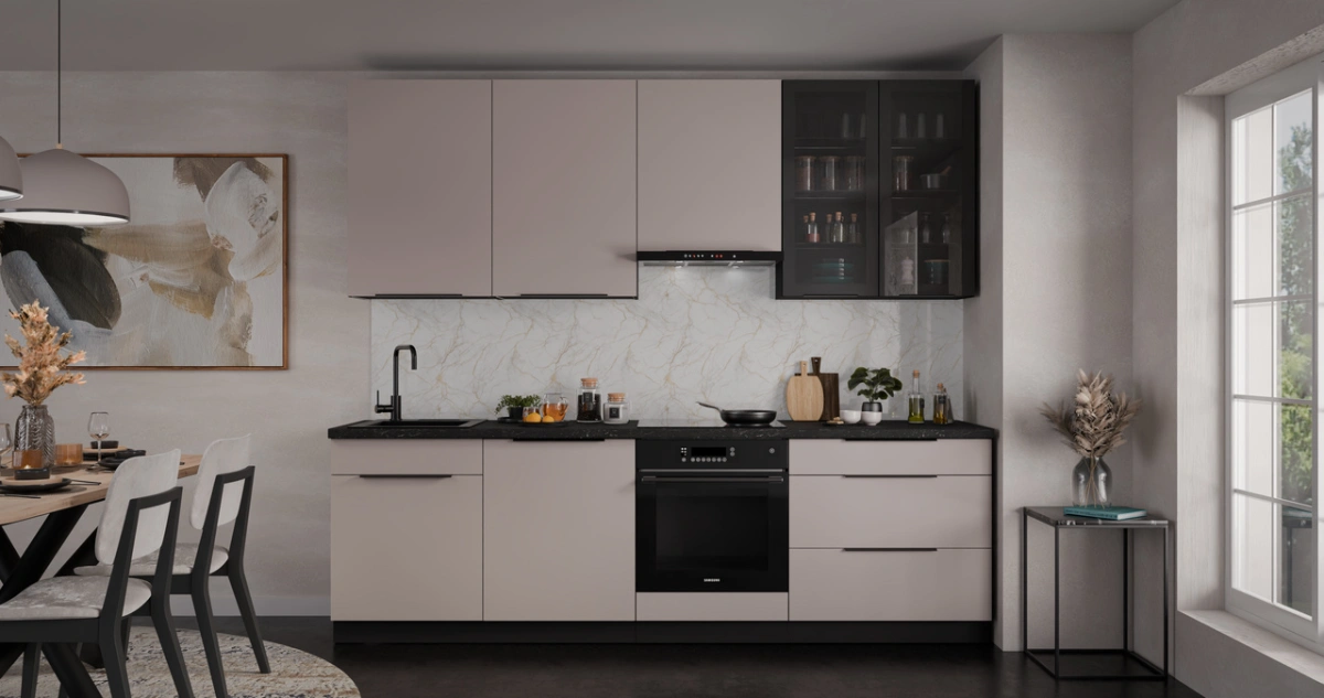 Arona virtuves komplekts ar vitrīnu, virtuve 260 cm — 2 attēls