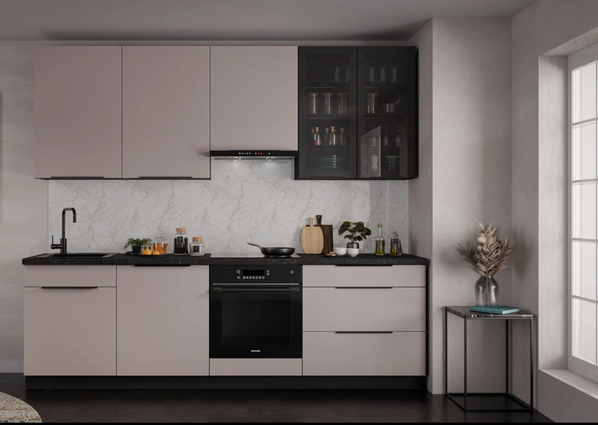 Arona virtuves komplekts ar vitrīnu, virtuve 260 cm