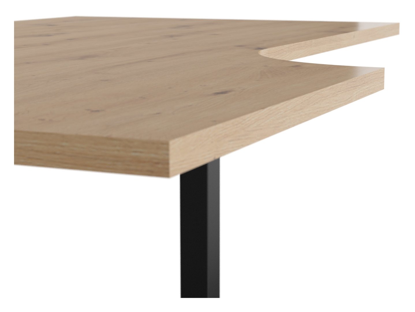 Kreisā stūra galds 140/90 SPACE OFFICE, artisan ozols — изображение 3