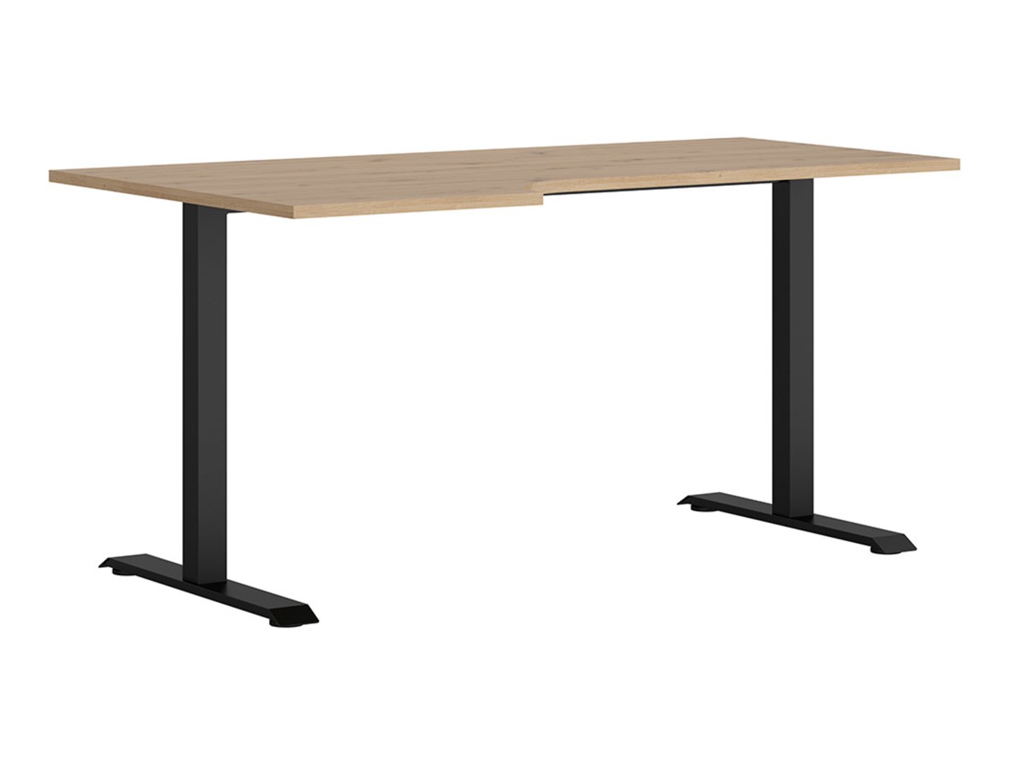 Kreisā stūra galds 160/90 SPACE OFFICE, artisan ozols