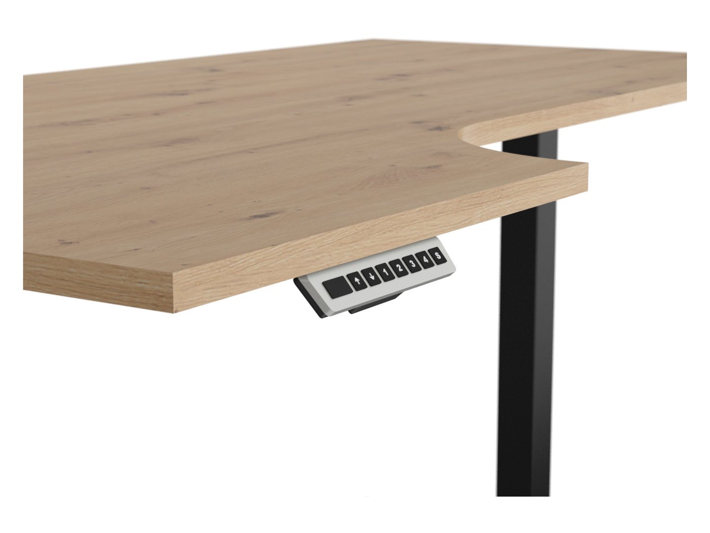 Kreisā stūra rakstāmgalds ar elektrisko regulēšanu 160/90 SPACE OFFICE, artisan ozols — изображение 4
