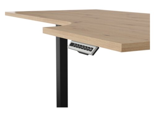 Galds labajā stūrī ar elektrisko regulēšanu 140/90 SPACE OFFICE, artisan ozols
