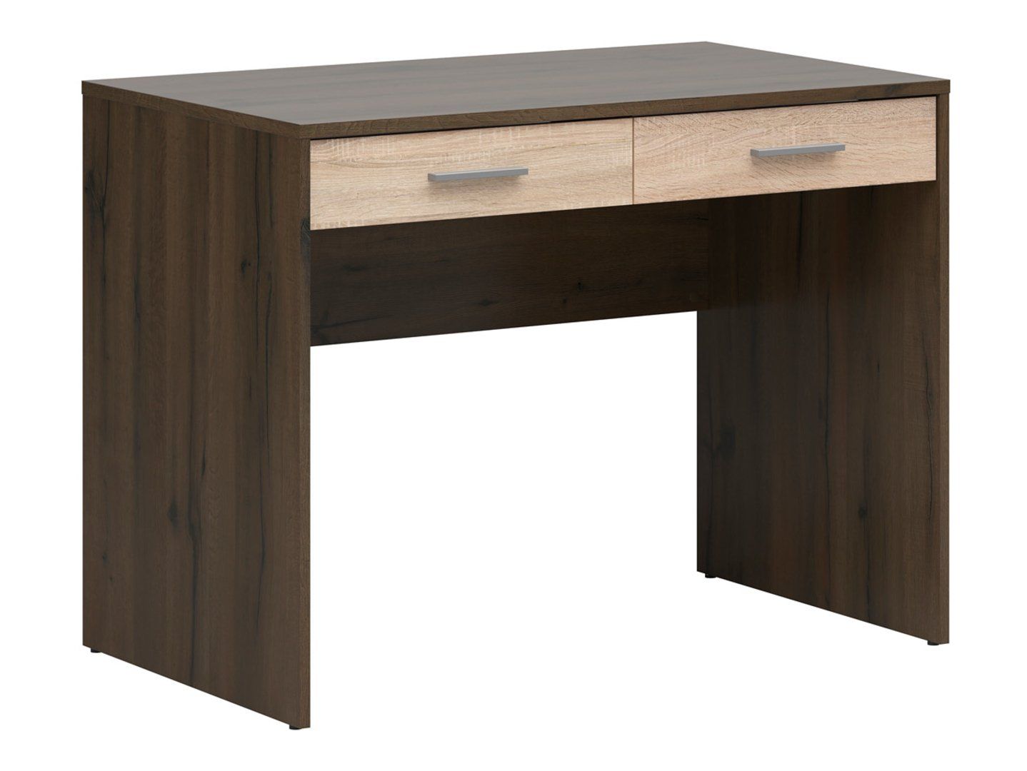 NEPO PLUS rakstāmgalds ar divām atvilktnēm, 100 cm, cēls ozols/somona ozols
