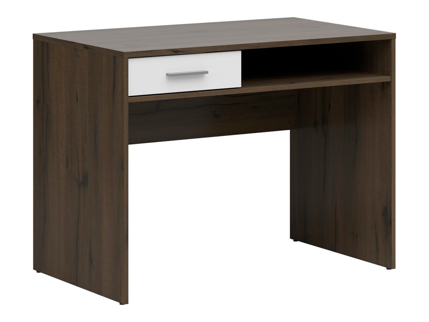 NEPO PLUS rakstāmgalds ar atvilktni, 100 cm, cēls ozols/balts