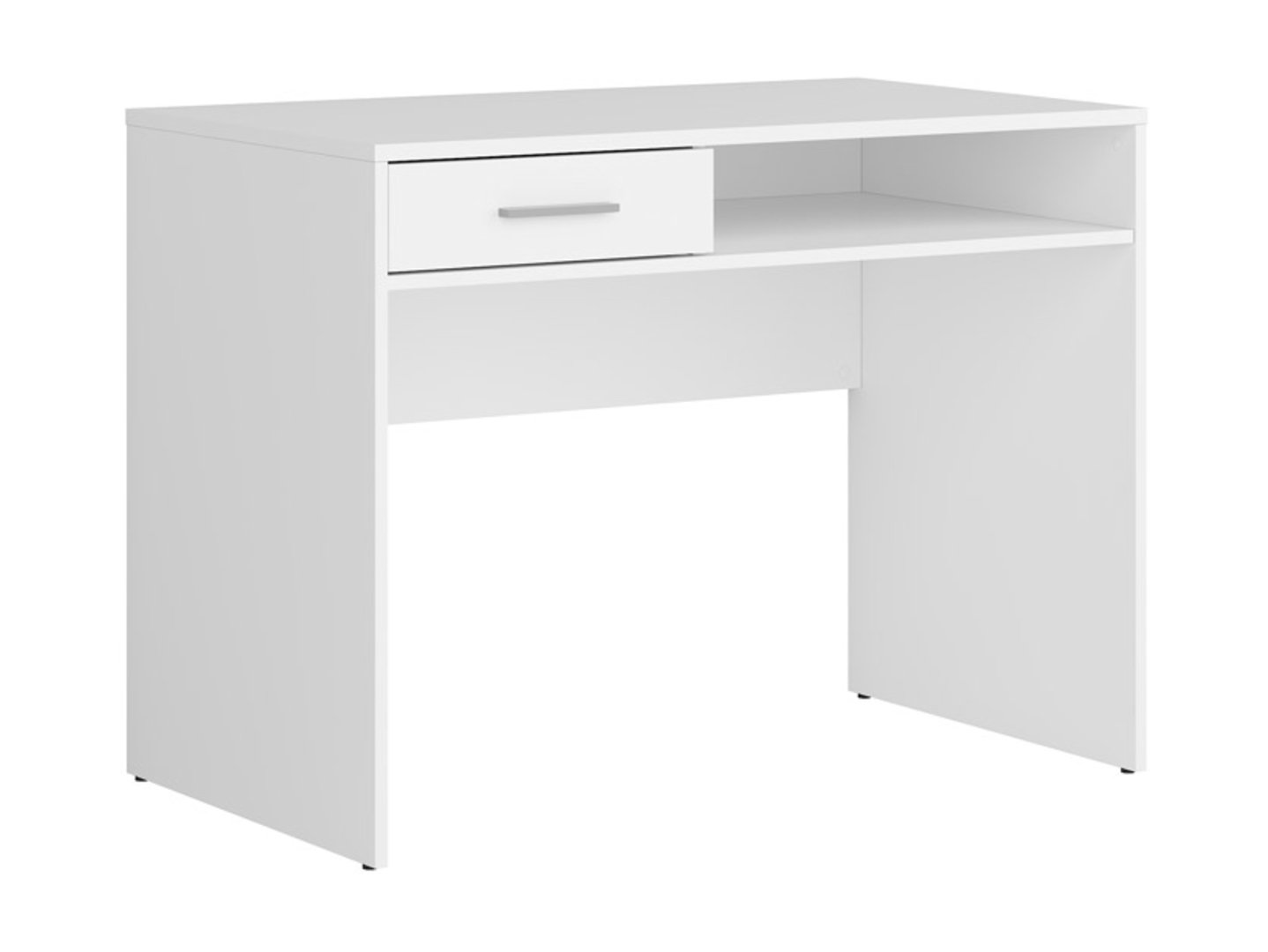NEPO PLUS rakstāmgalds ar atvilktni, 59 cm, balts