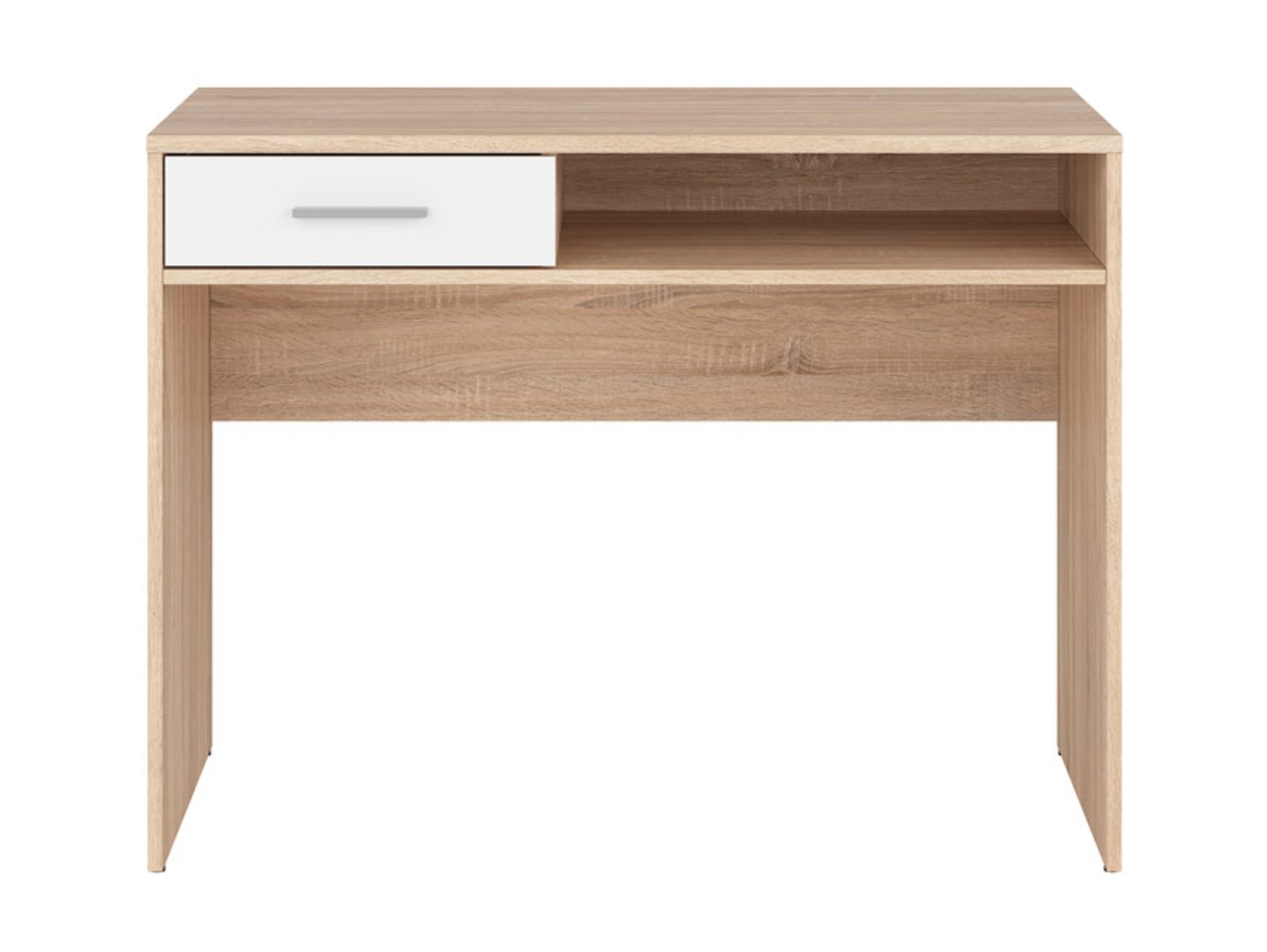 NEPO PLUS rakstāmgalds ar atvilktni, 59 cm, Sonoma ozols/balts — изображение 2