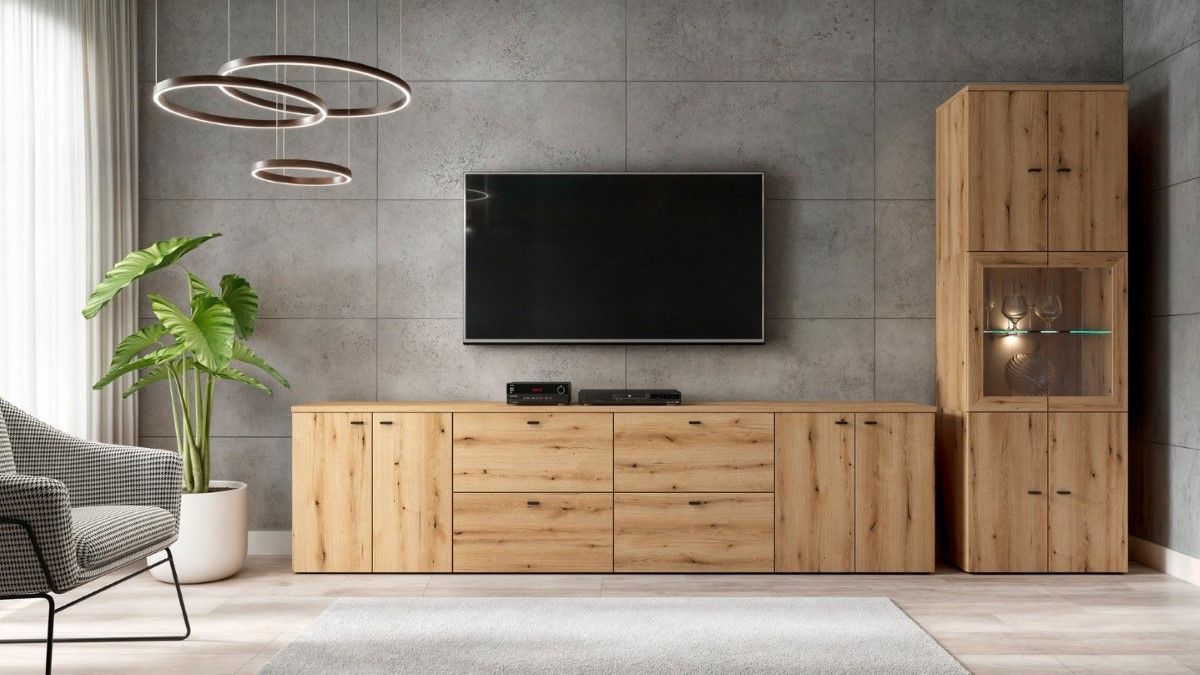 192 cm darba virsma System 64 skapjiem, Evoke ozols — изображение 4