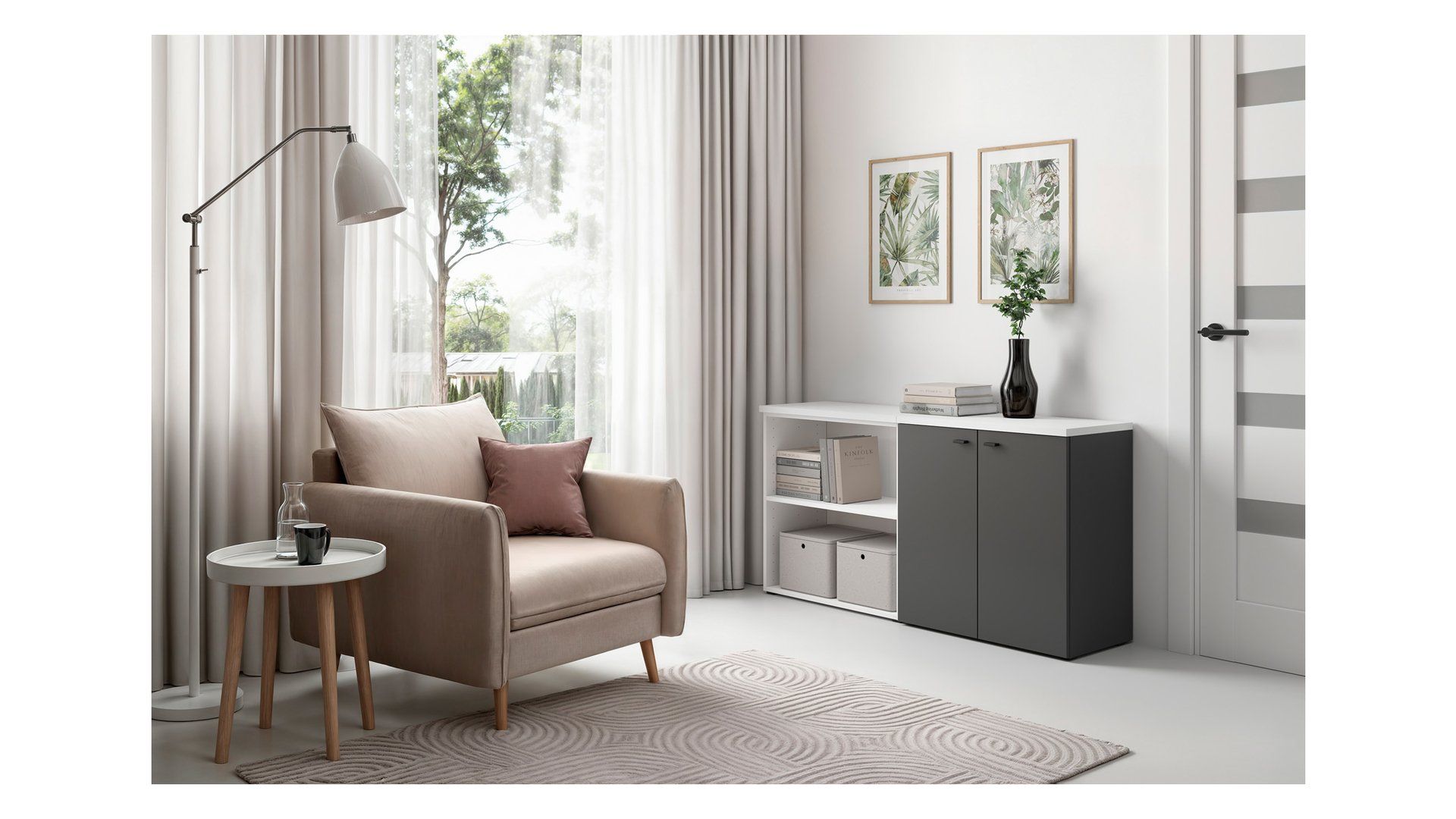 64 cm darba virsma System 64 skapīšiem, balta — изображение 4