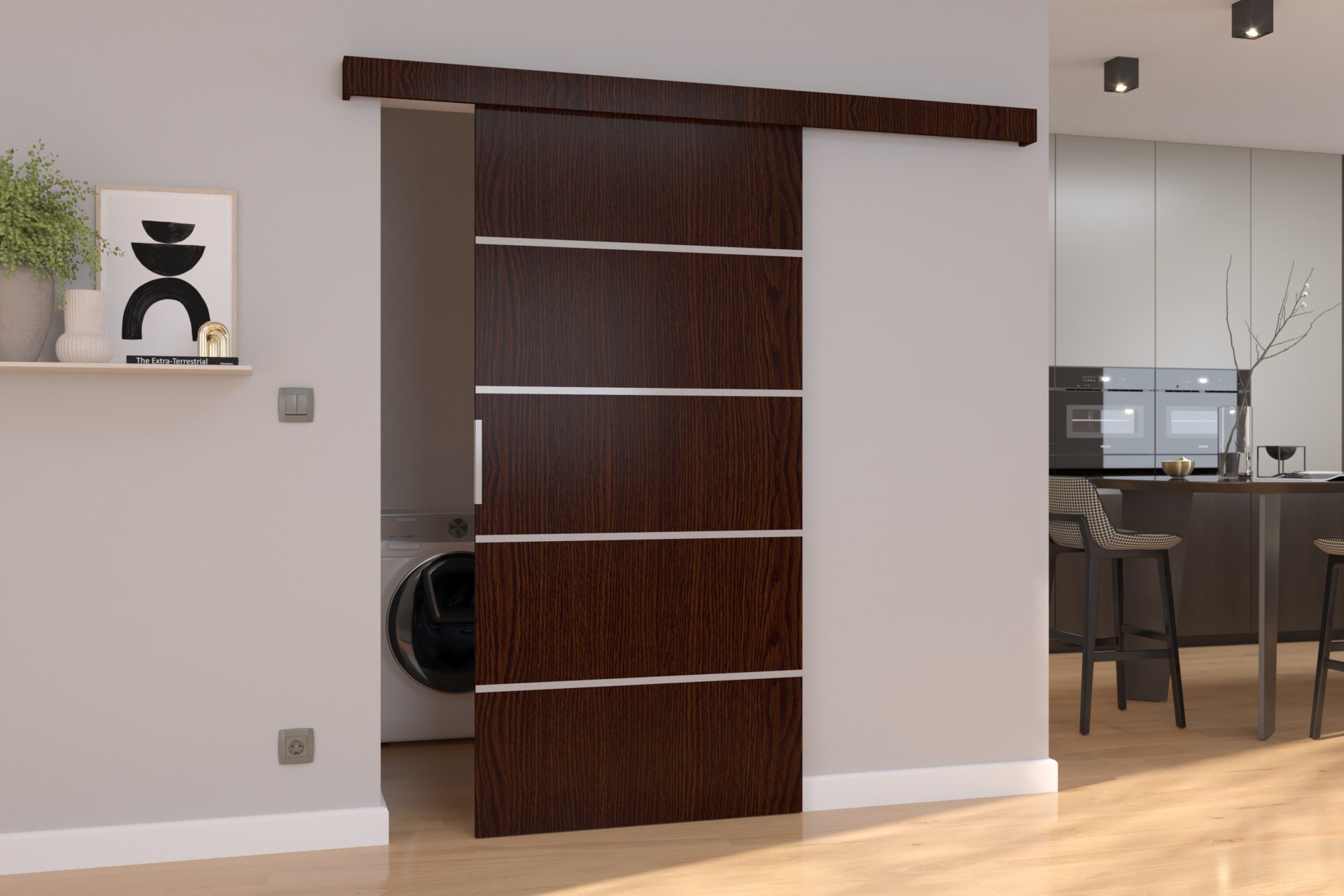 BIELLA 76 Wenge ADRK sienas bīdāmās durvis — изображение 2