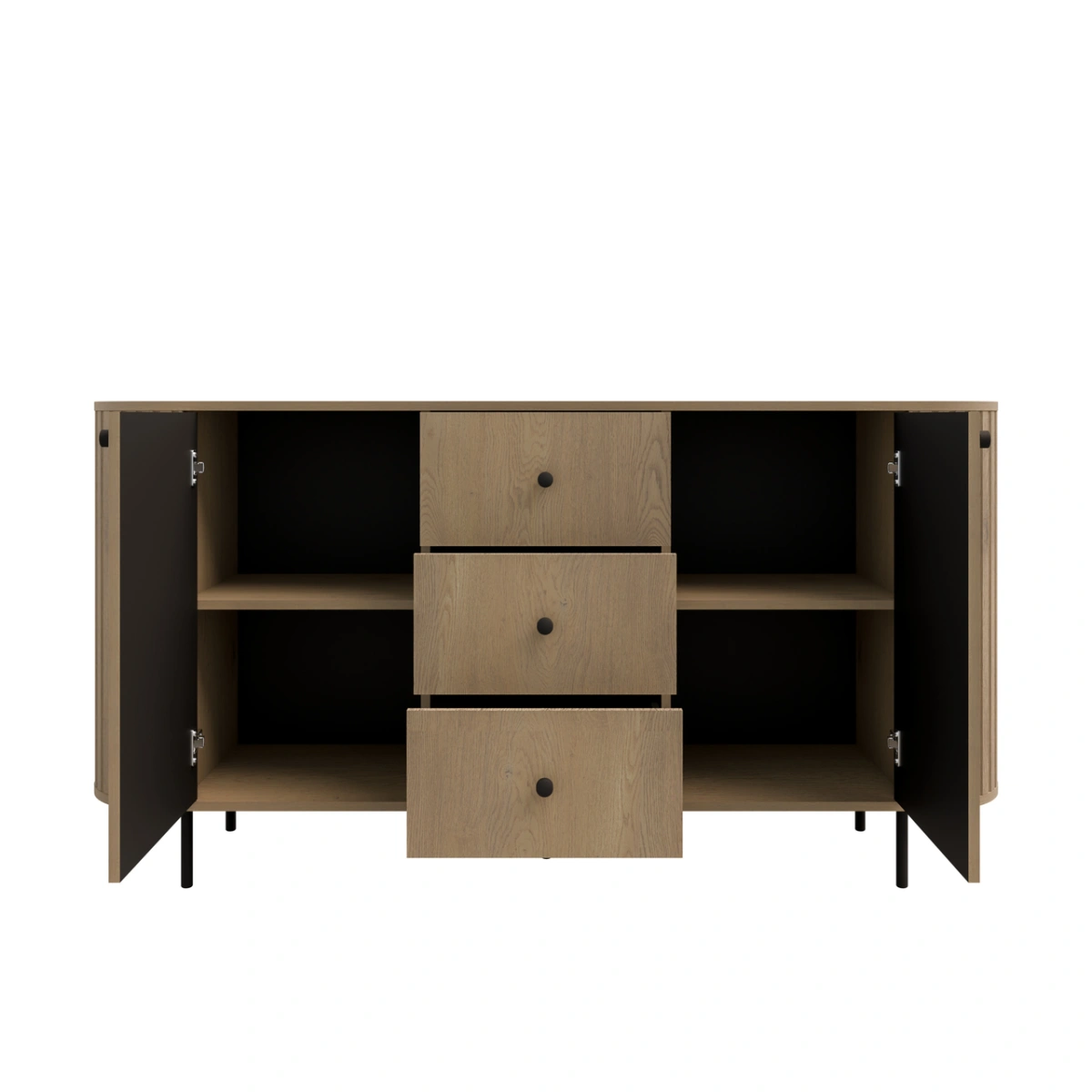 Kumode 2F 3S ar atvilktnēm 823 Ovāls kremonas ozols — изображение 4