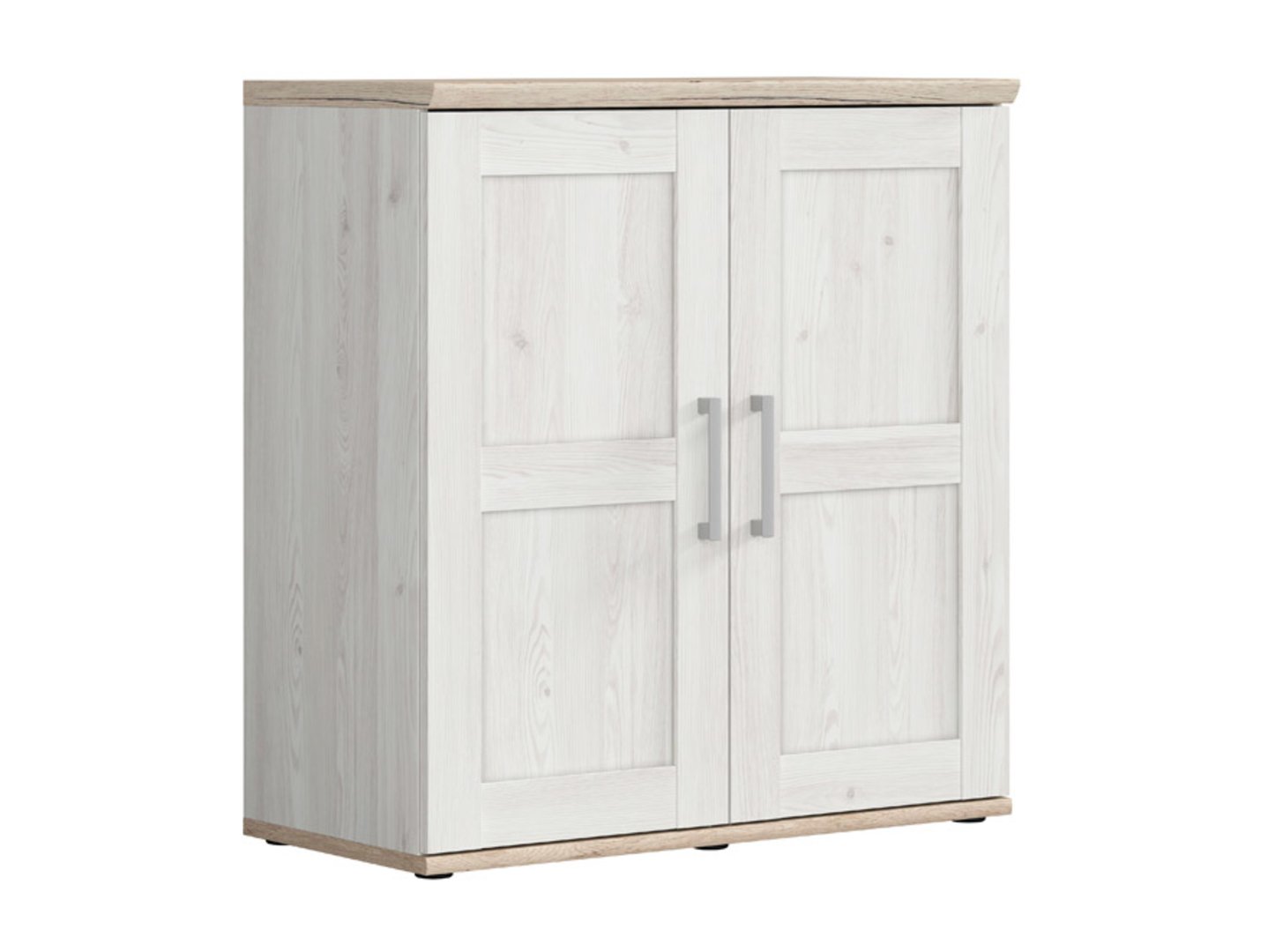 ROMANCE divdurvju kumode, 93 cm, gaiša Sibiu lapegle/gaišs San Remo ozols