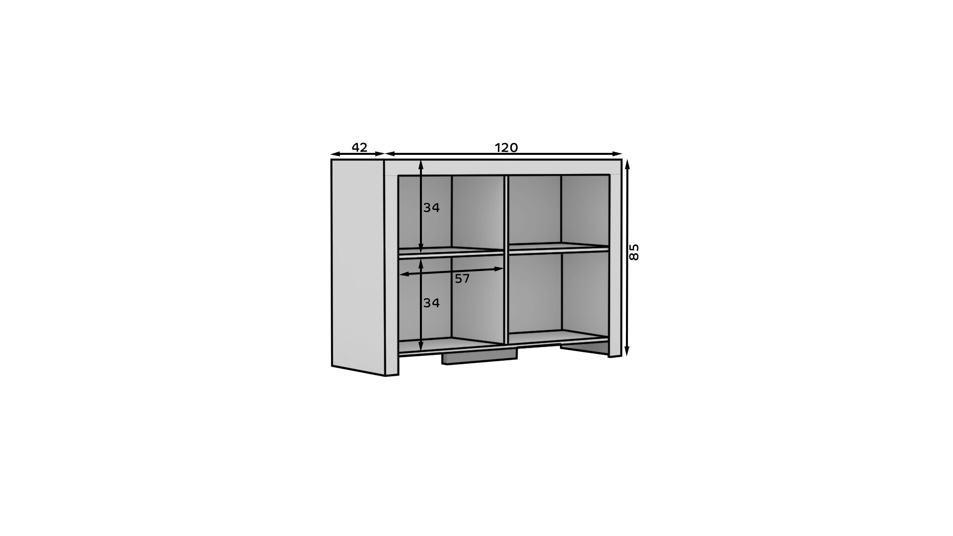 Kumode 2D 120 CESIRO balta ADRK — изображение 4