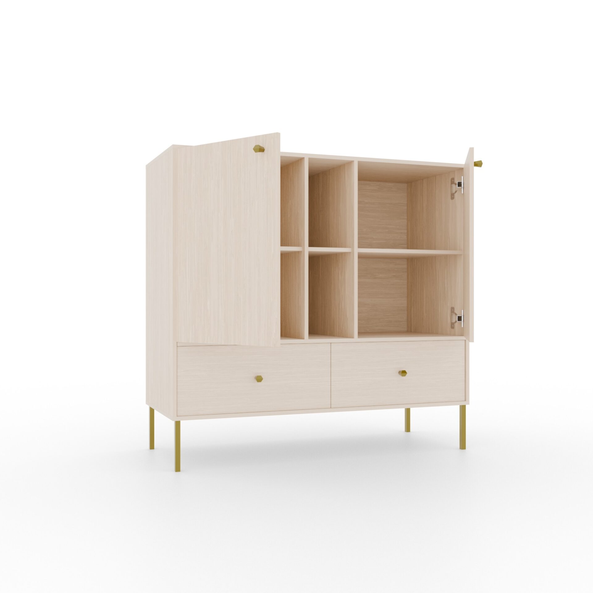 Kumode 2D 2S 2P Tili bēša ADRK — 3 attēls