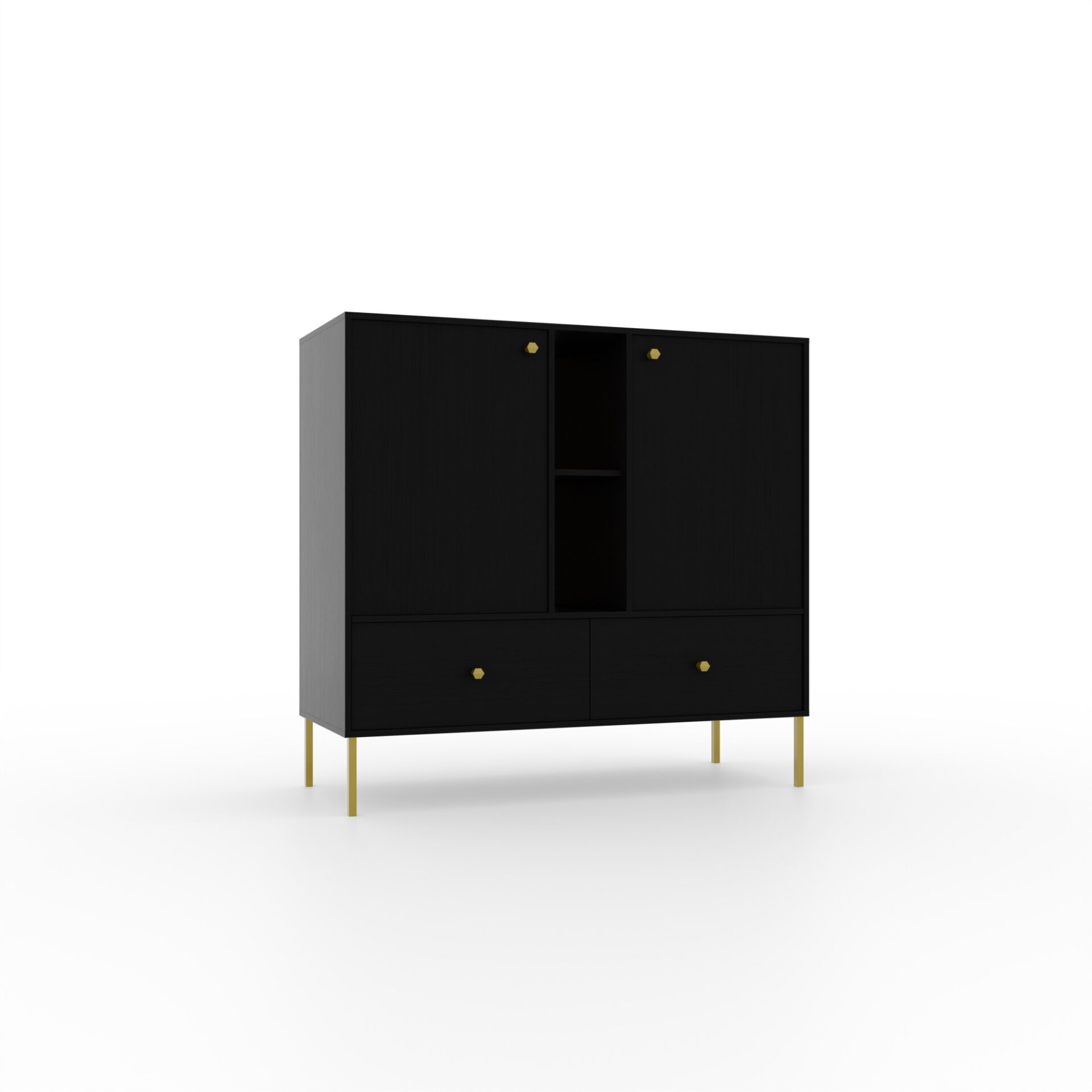 Kumode 2D 2S 2P Tili Black ADRK