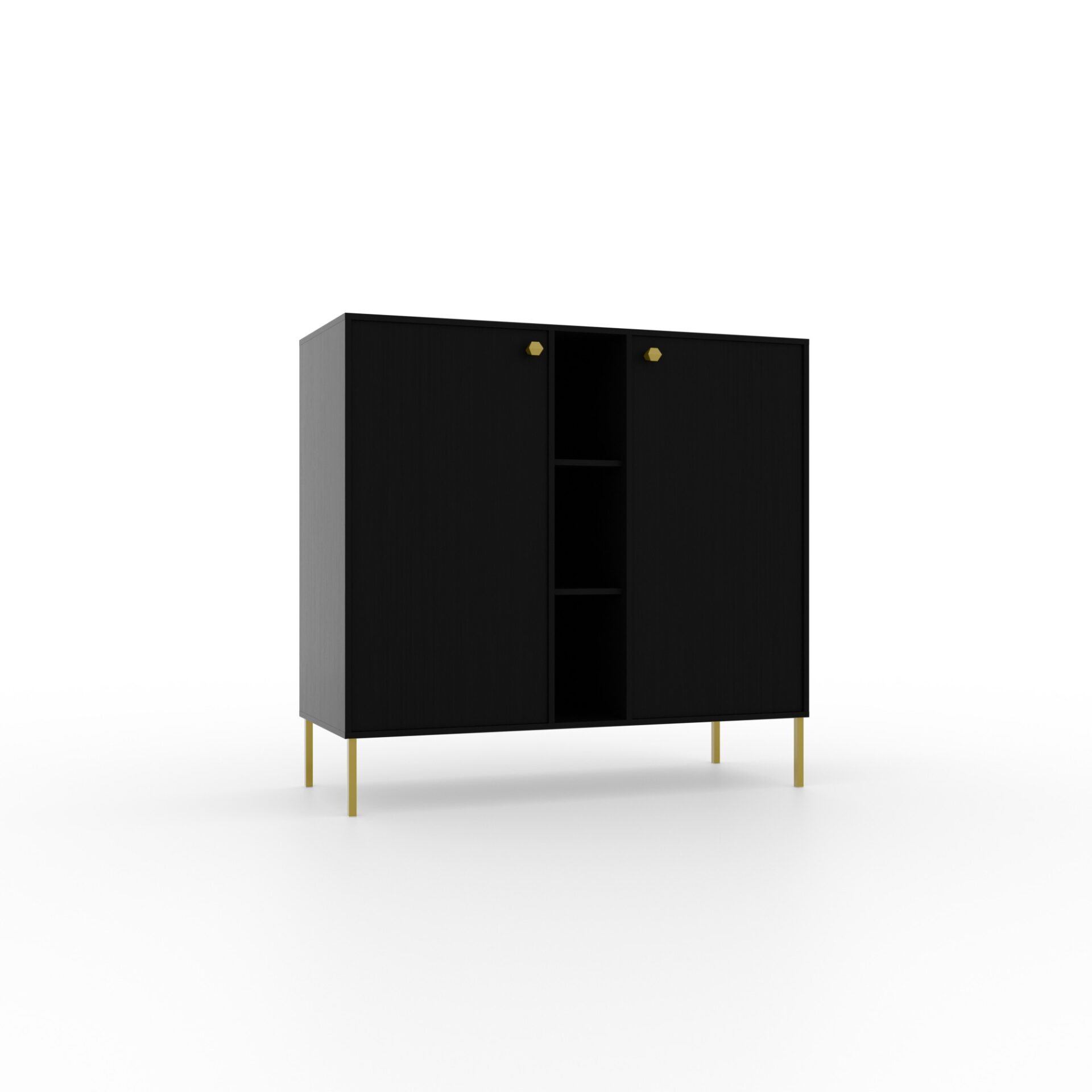 Kumode 2D 3P Tili Black ADRK