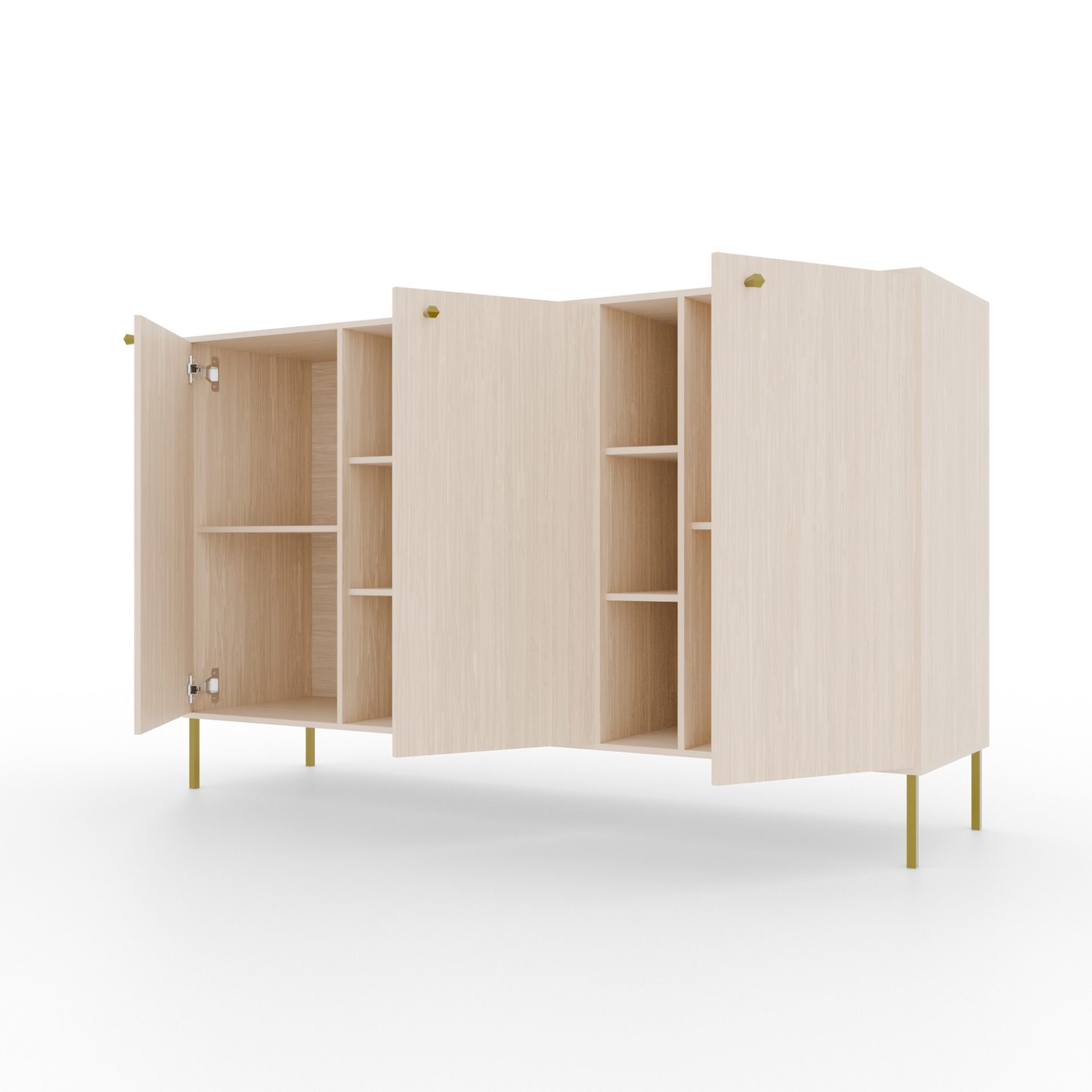 3D kumode, 6 atvilktnes, Tili, bēša, ADRK — 3 attēls