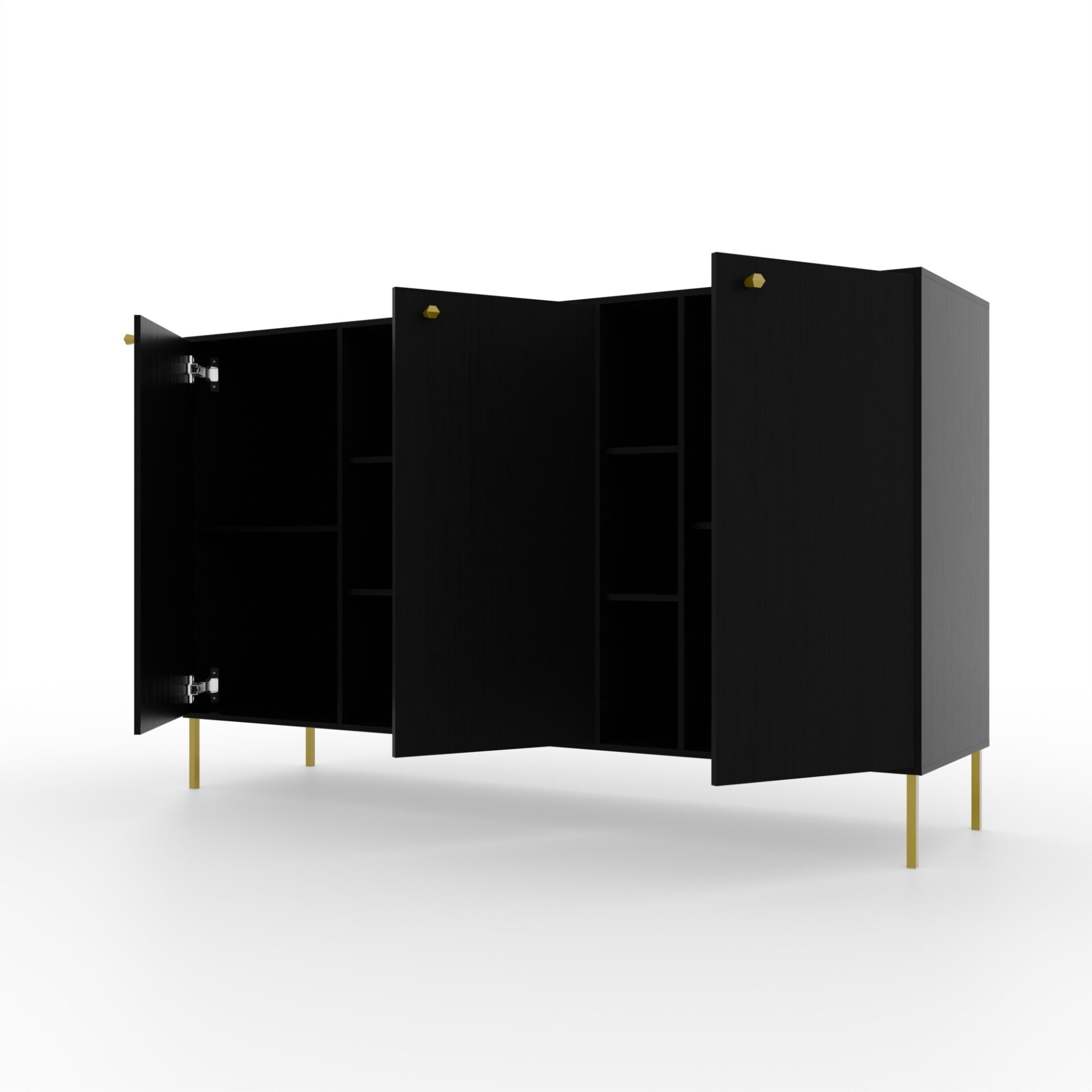 3D kumode, 6 atvilktnes, Tili, melna, ADRK — 3 attēls