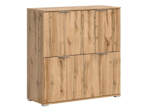 ZELE kumode ar četrām durvīm, 104 cm, ozolkoka krāsā, Wotan imitācija