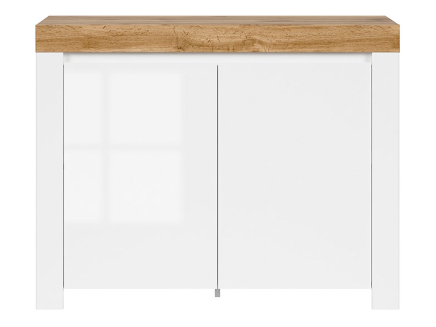 HOLTEN kumode, 2 durvis, 106 cm, balta/Wotan ozols — изображение 2