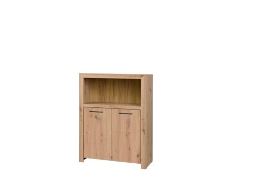 JANEZ Artisan divdurvju kumode/melna ADRK