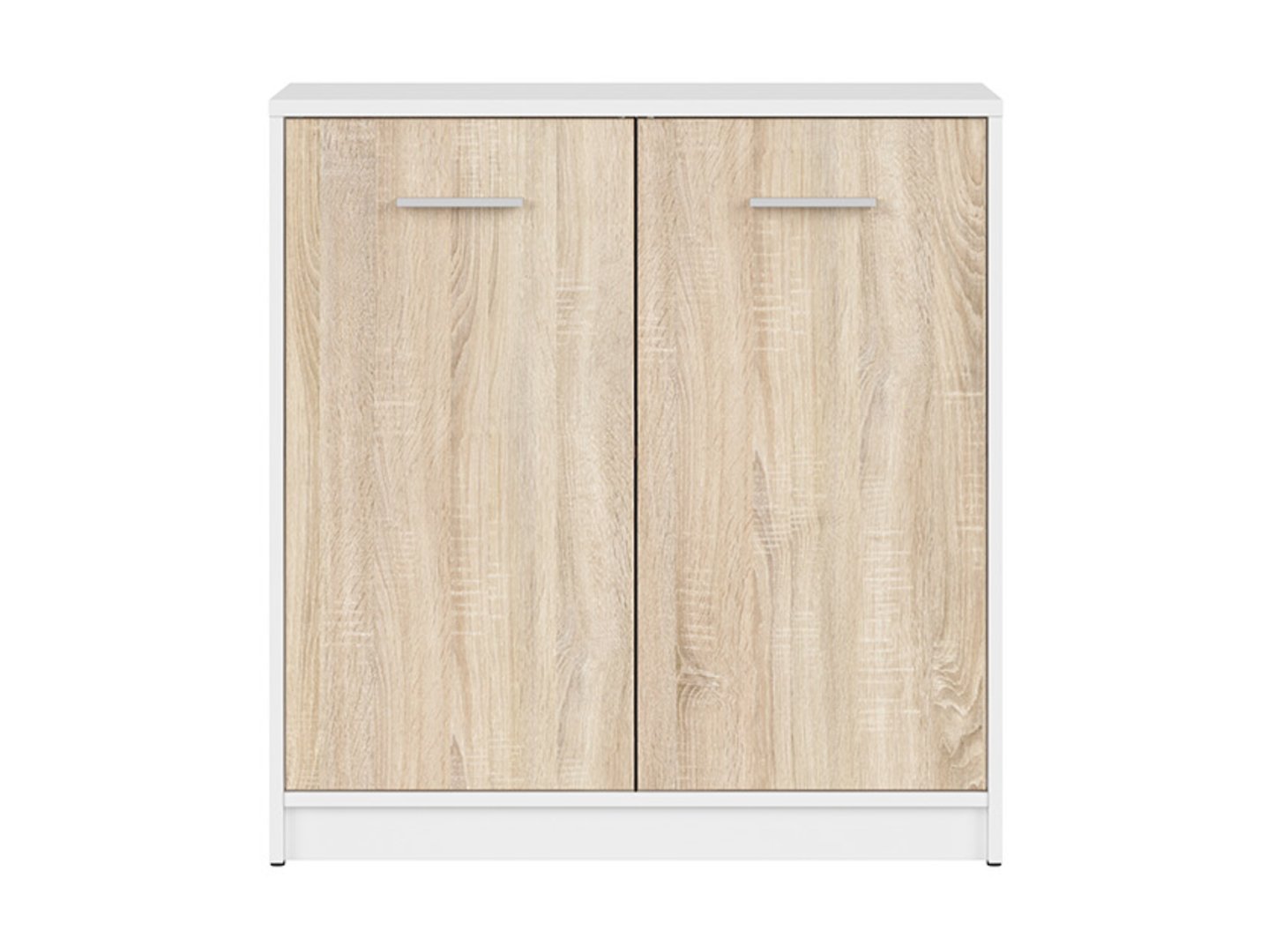NEPO PLUS kumode, divas durvis, 80 cm, balta/sonoma ozols — изображение 2