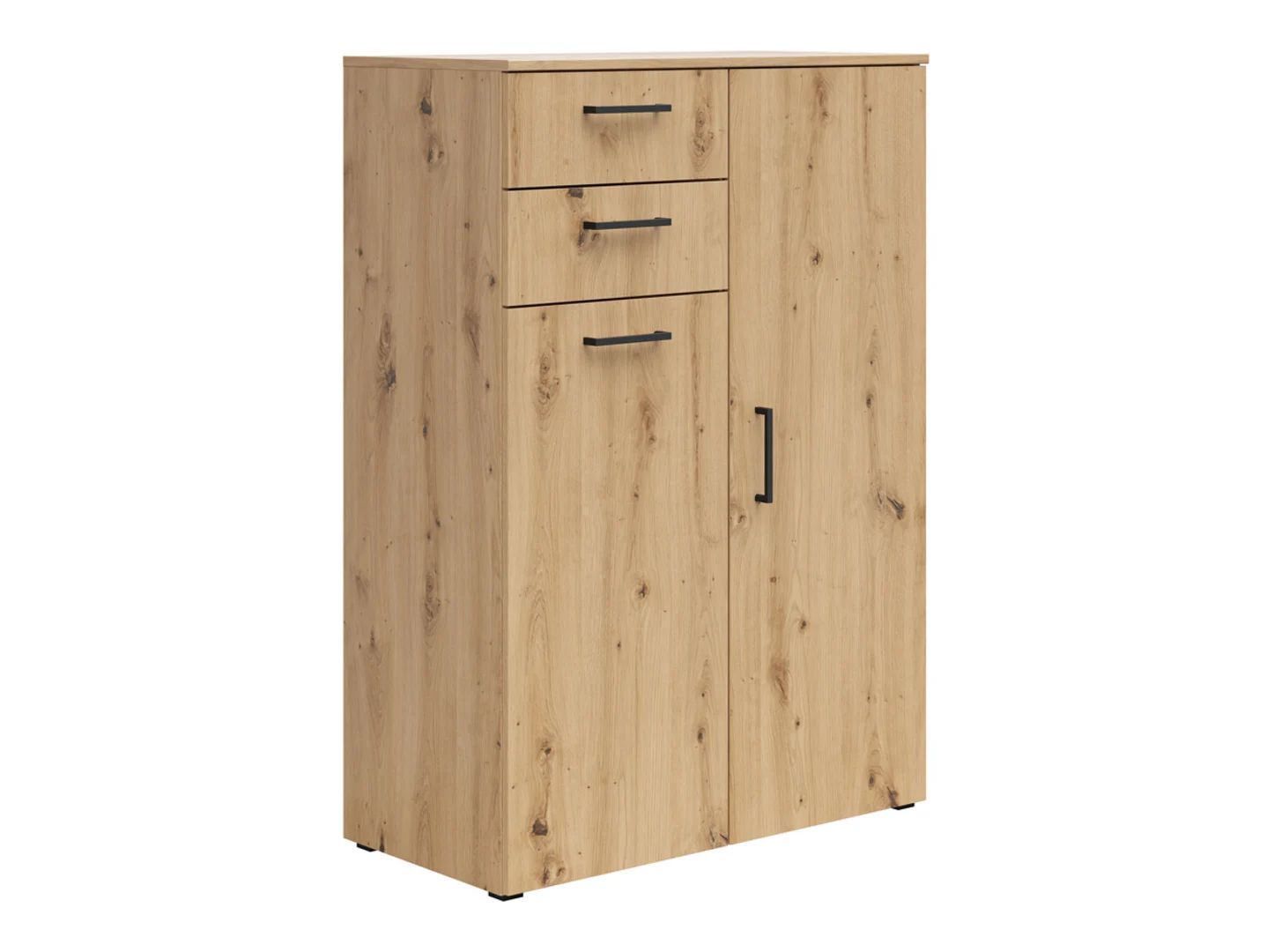 Divdurvju kumode ar 2 atvilktnēm MultiDo 80 cm, mākslīgā ozola krāsā — 5 attēls
