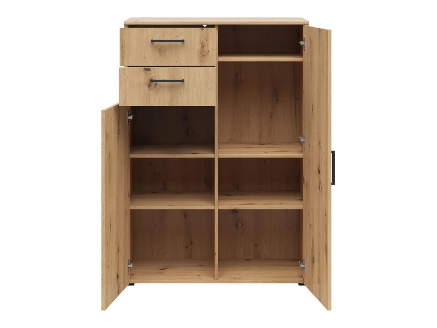 Divdurvju kumode ar 2 atvilktnēm MultiDo 80 cm, mākslīgā ozola krāsā — 6 attēls