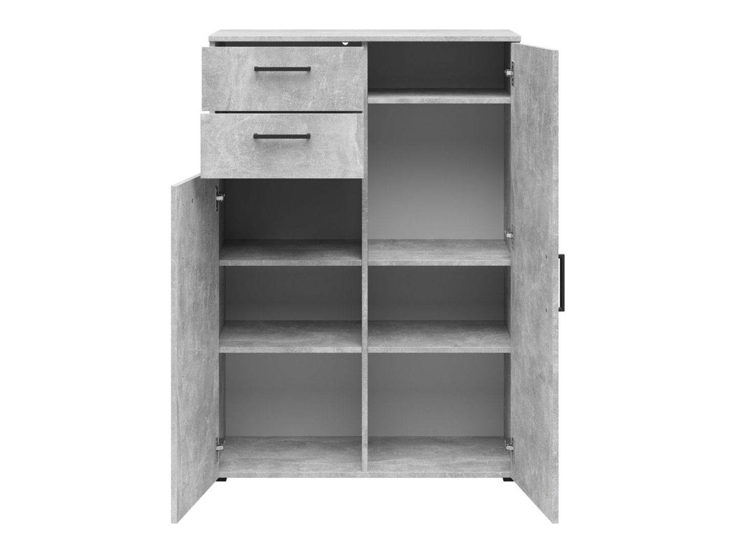 Divdurvju kumode ar 2 atvilktnēm MultiDo 80 cm gaišā ateljē — изображение 3