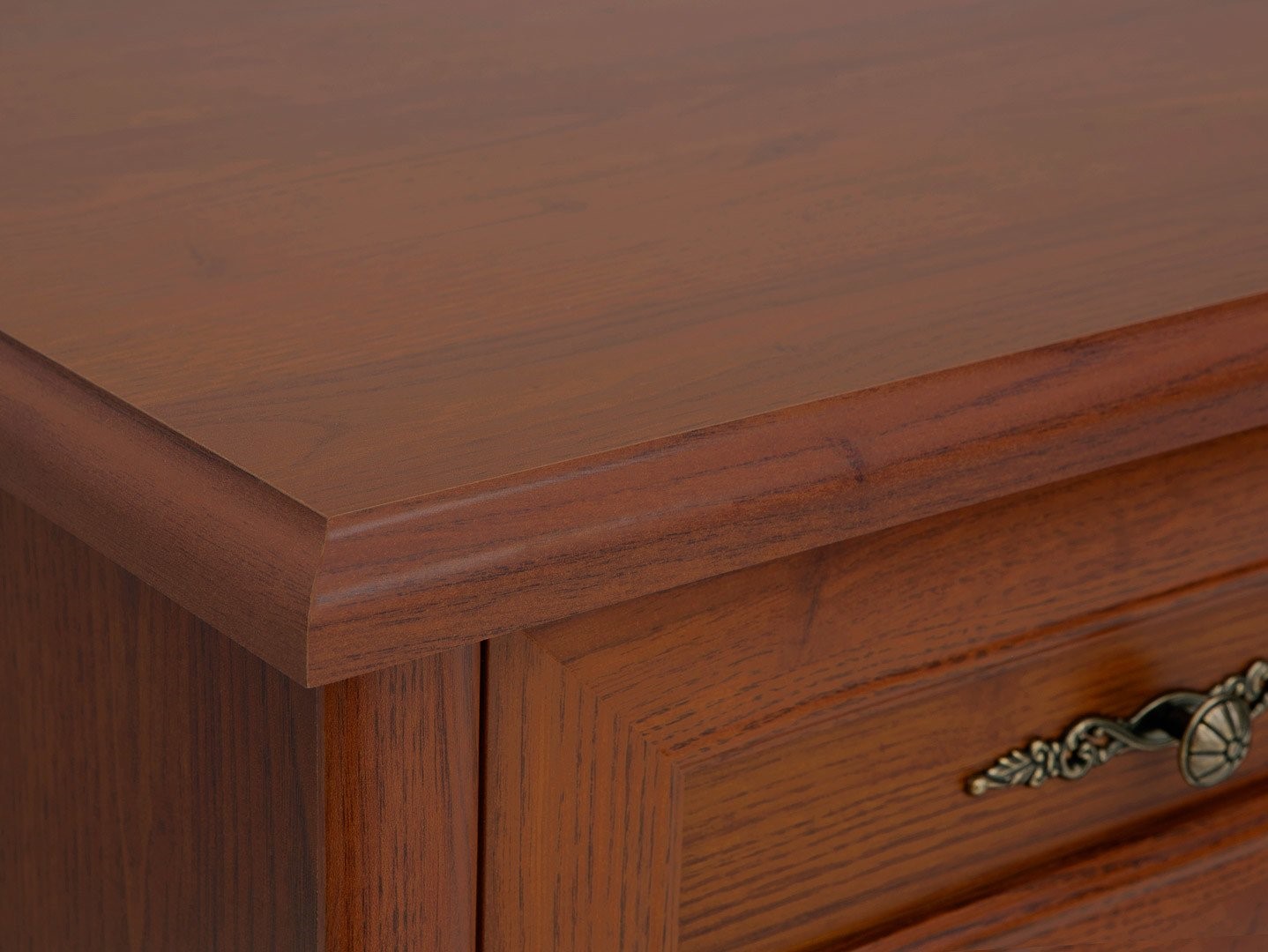 Divdurvju kumode ar divām atvilktnēm KENT 101 cm kastaņkrāsas — 4 attēls