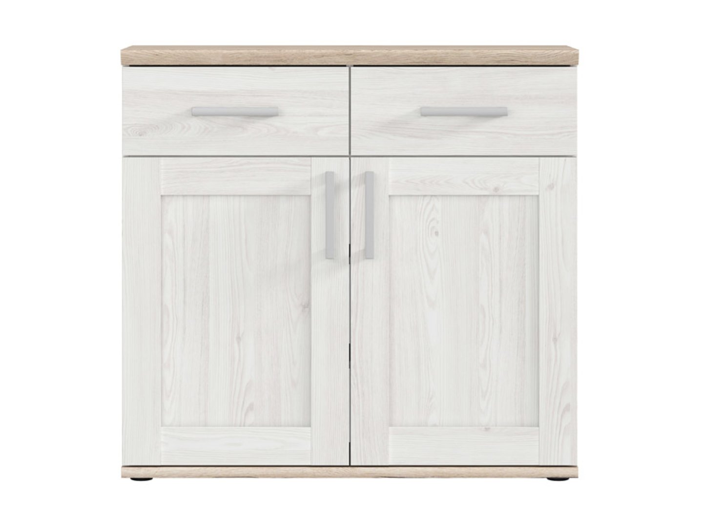 Divdurvju kumode ROMANCE 96 cm, gaiša Sibiu lapegle/gaišs San Remo ozols — 3 attēls
