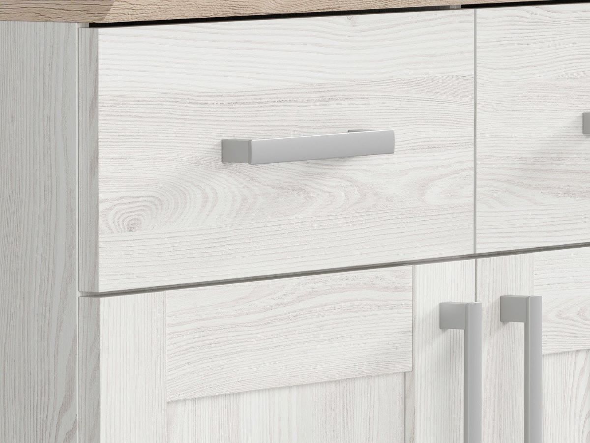 Divdurvju kumode ROMANCE 96 cm, gaiša Sibiu lapegle/gaišs San Remo ozols — 4 attēls