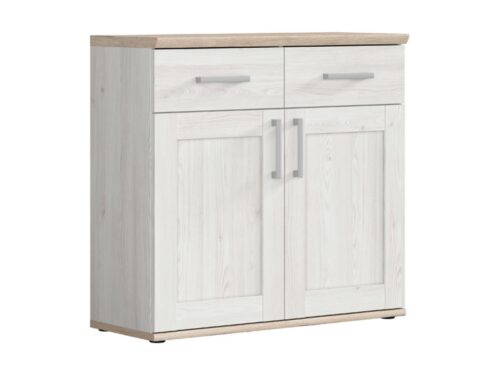 Divdurvju kumode ROMANCE 96 cm, gaiša Sibiu lapegle/gaišs San Remo ozols