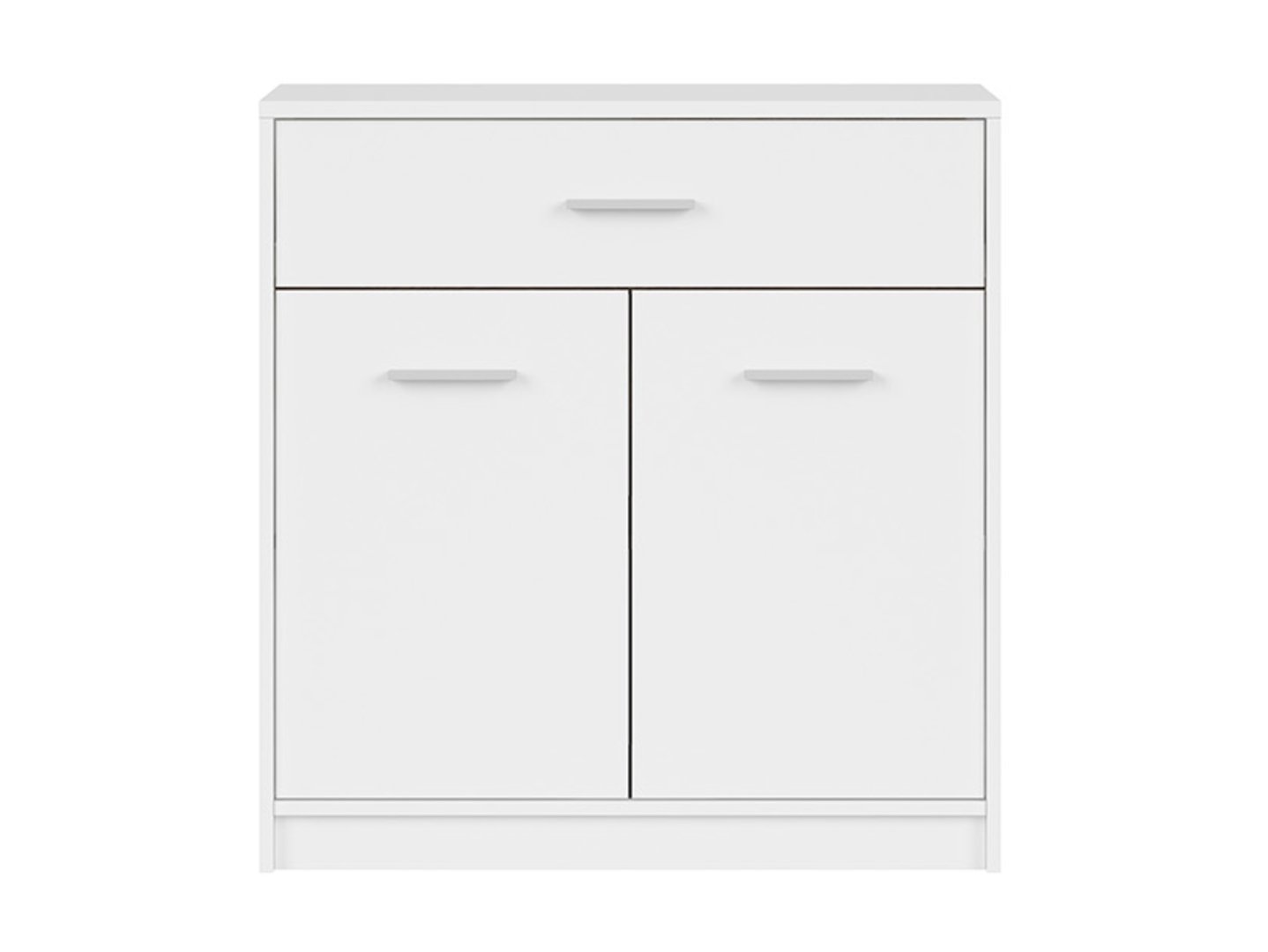 Divdurvju kumode ar atvilktni NEPO PLUS 80 cm, balta — 2 attēls