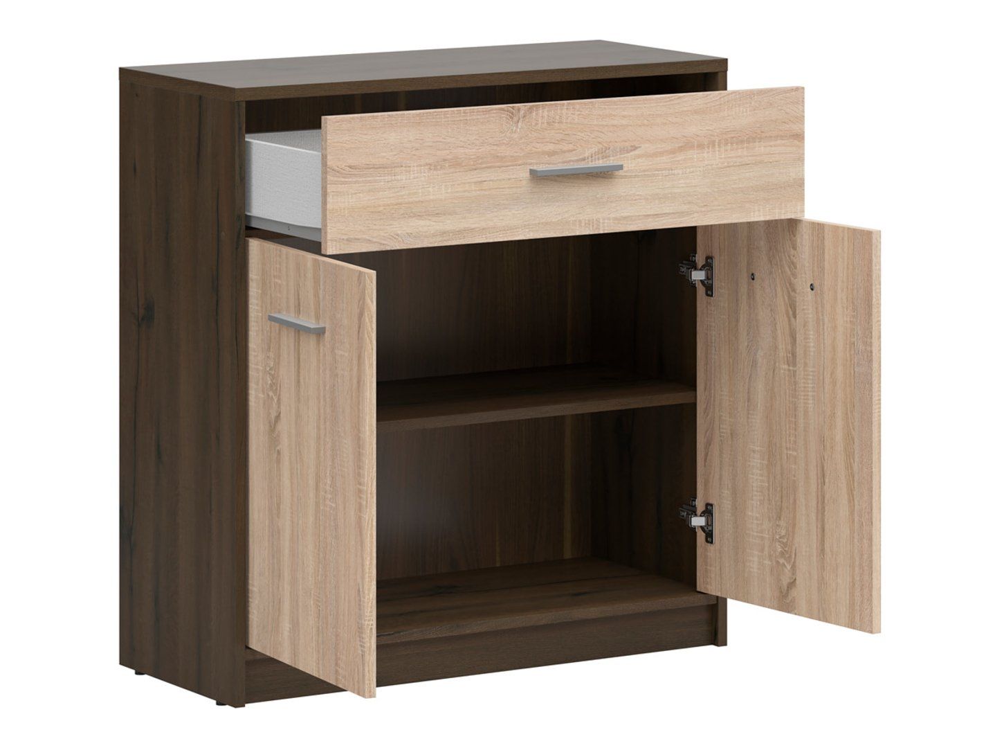Divdurvju kumode NEPO PLUS 80 cm, cēls ozols/somona ozols — 2 attēls