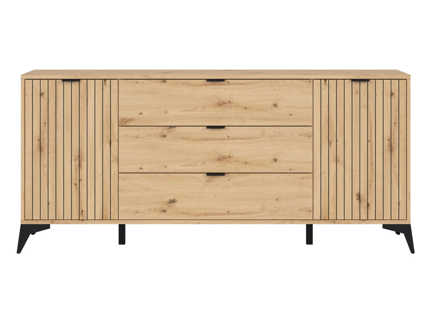 LAMEA kumode ar divām durvīm un trim atvilktnēm, 180 cm, ozolkoka imitācija — изображение 6