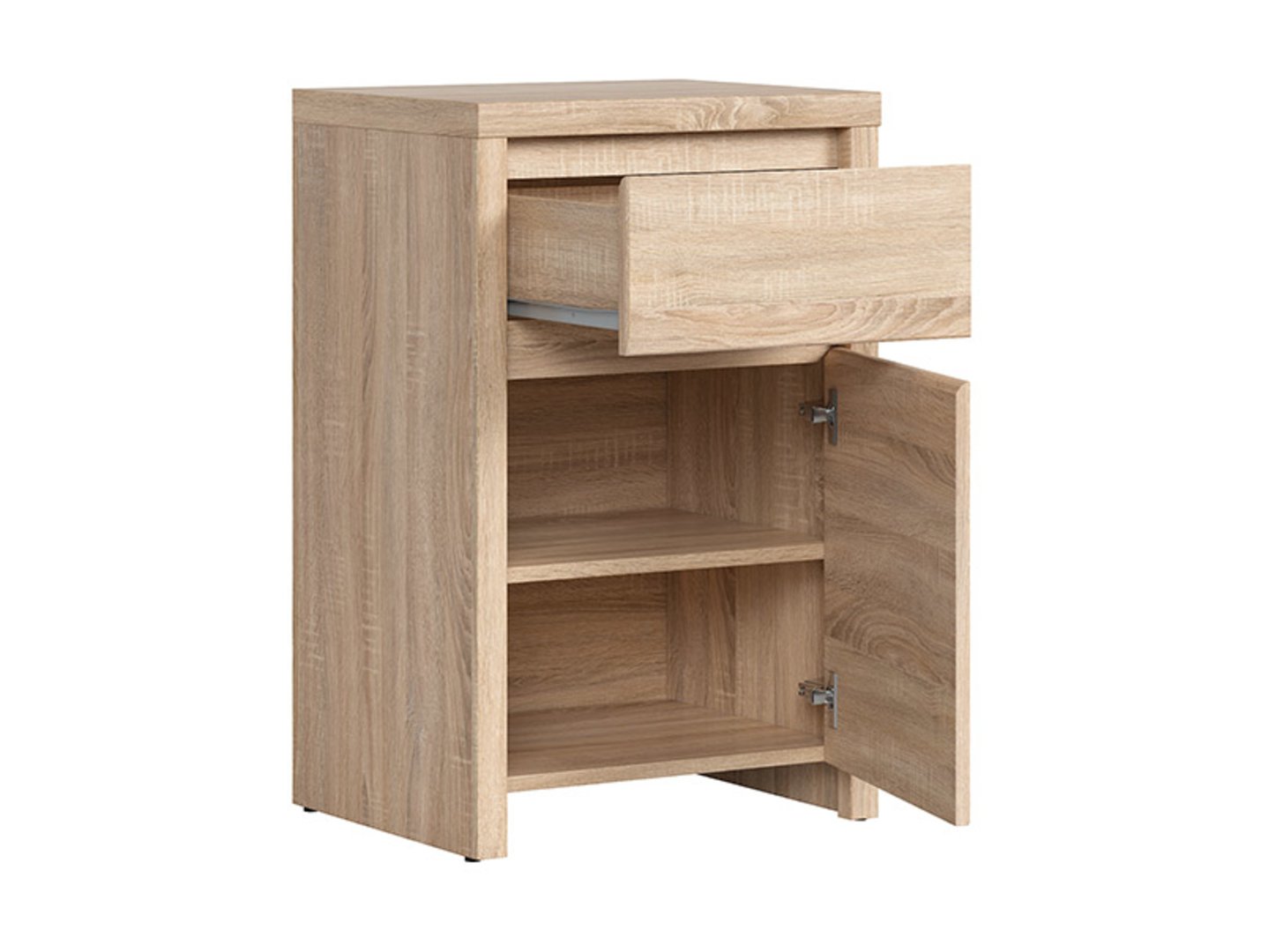 KASPIAN kumode ar vienām durvīm un atvilktni, 49 cm, Sonoma ozols/Sonoma ozols