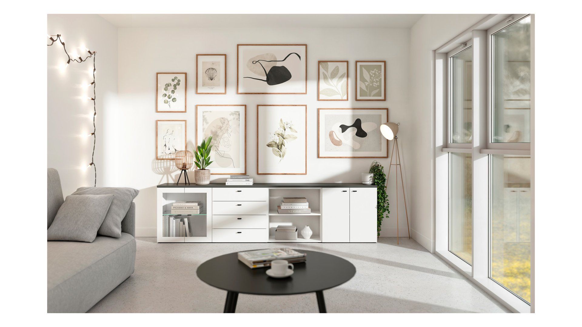 Kumode ar 4 atvilktnēm, 64. sistēma, balta — изображение 7