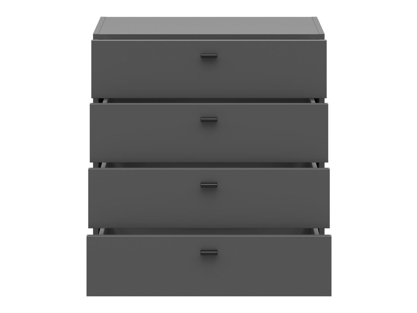 Kumode ar 4 atvilktnēm, grafīta krāsā, sistēma 64 — изображение 3
