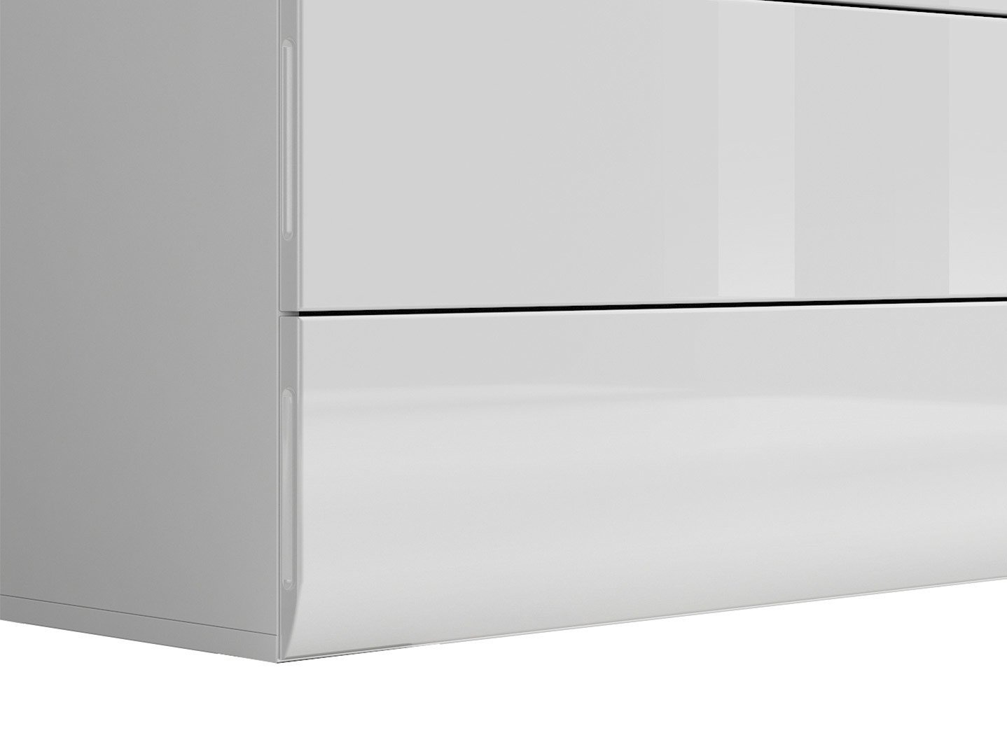Kumode ar četrām atvilktnēm AZTECA TRIO 105 cm balta/balta spīdīga — изображение 4