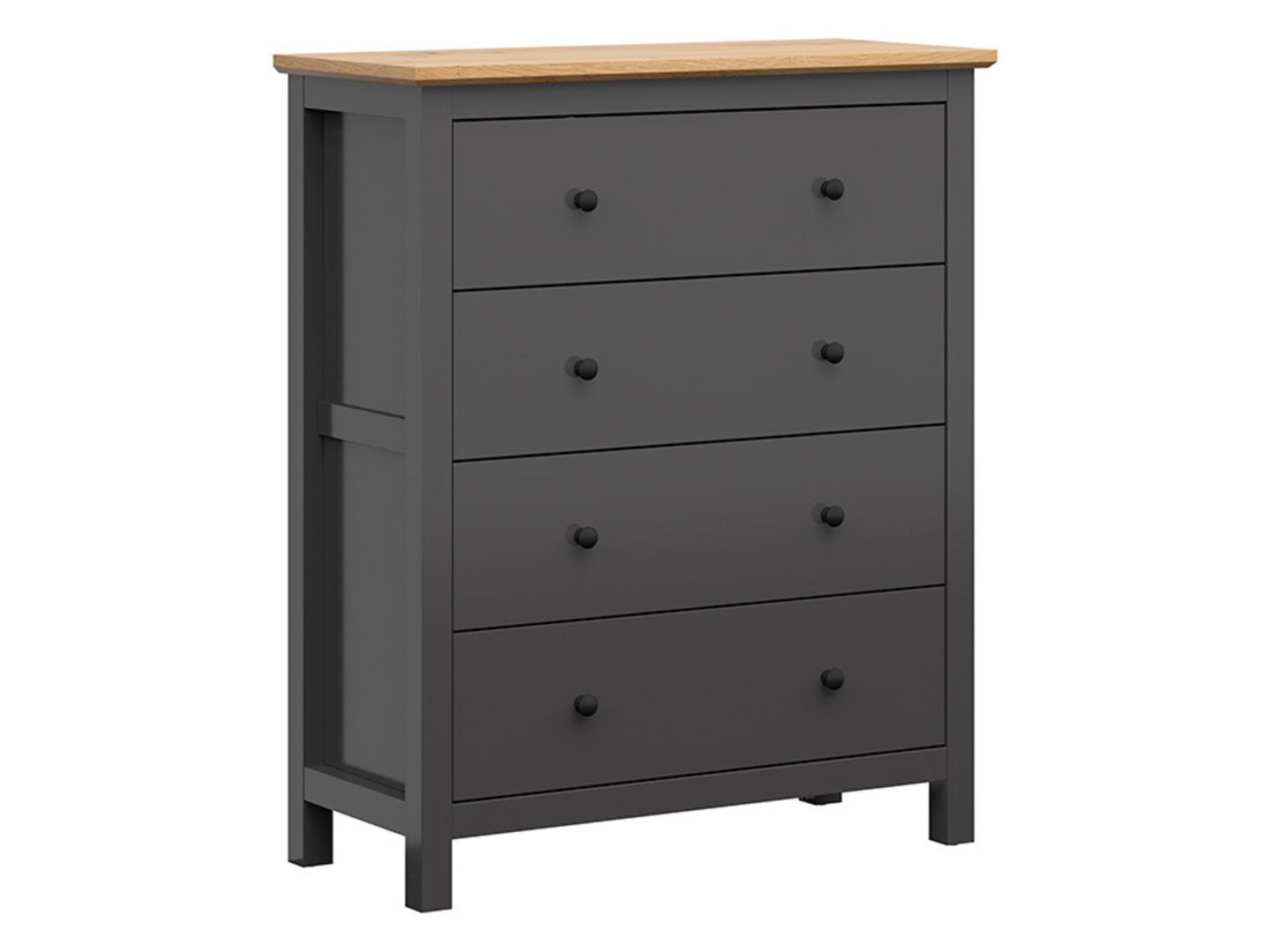 HESEN kumode, 101 cm, grafīta/mākslinieciskā ozolkoka krāsā