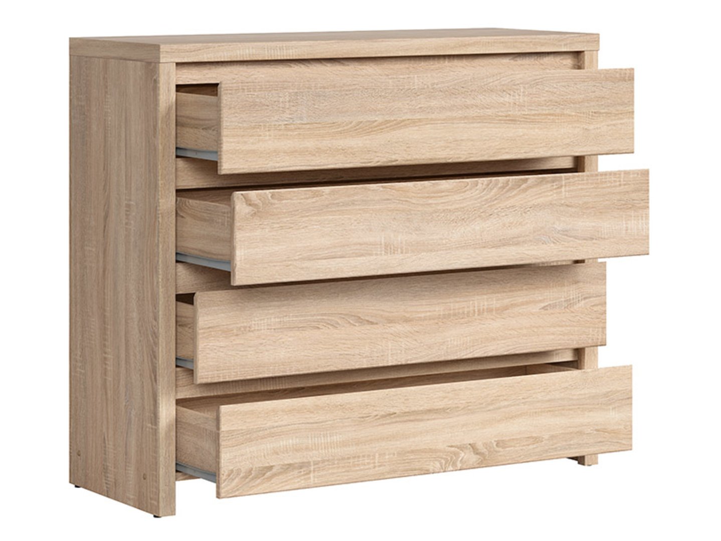 Kumode ar četrām atvilktnēm KASPIAN 105 cm Sonoma ozols/Sonoma ozols