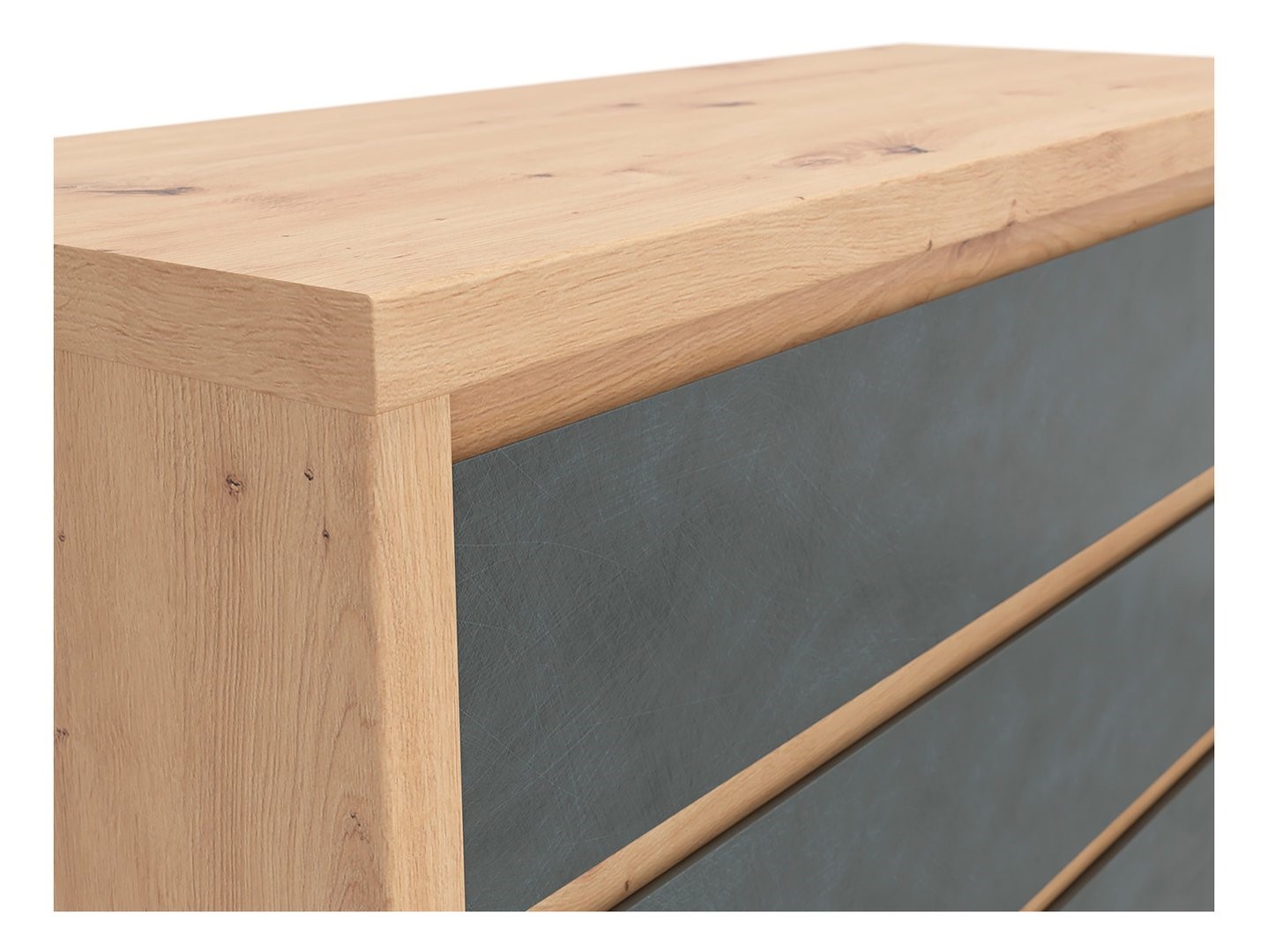 Kumode ar četrām atvilktnēm LARIOS 105 cm, mākslīgā ozola krāsa/matēta — изображение 4